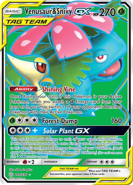 Venusaur & Snivy GX (Full Art)